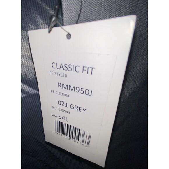 Paul Fredrick Mens Suit Blazer Gray  Blend Classic Fit 54L - Picture 3 of 5